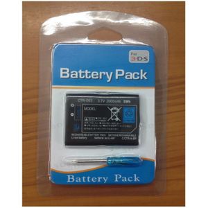10 Stuks 3.7V 2000Mah Li-Ion Batterij Pack Voor 3DS Oplaadbare Batterij