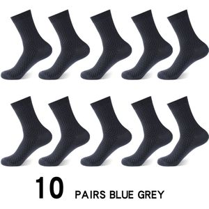 10Pairs Casual Bamboevezel Mannen Sokken Business Ademend Deodorant Compressie Sokken Mannen Lange Big Size Eur 38-46