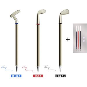 Metalen Bord Pen Golf Club Pen Voor Golfer Medewerker Mannen Vrouwen Xmas Golf Pennen Kantoorbenodigdheden Desktop Blauw Rood zwarte Inkt