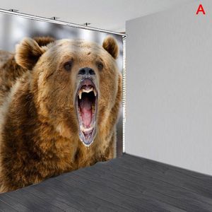 Angry Bear Waterdichte Badkamer Douchegordijn Meerdere Maat Badkamer Decor Met Haken