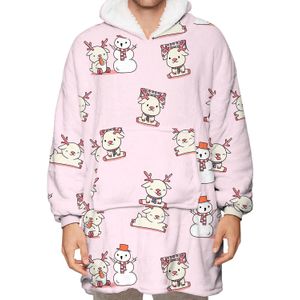 Leuke Cartoon Dieren Crewneck Thuis Trainingspak Warm Houden In De Winter Fleece Hoody Vrijetijdskleding Big Size Unisex Kleding