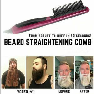 Elektrische Haar Rechttrekken Borstel Rechte Krullend Haar Kam Mannen Baard Stijltang Irons Stijl Multifunctionele Haar Kam Borstel