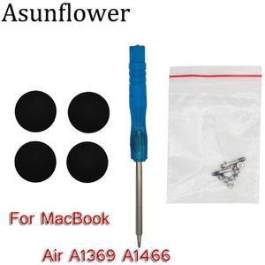 Asunflower Rubber Voeten Bottom Case Cover Voor Macbook Air 13 Inch A1369 A1466 Jaar Met Schroeven schroevendraaier Laptop