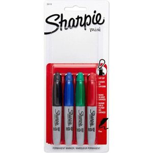 4/8Pcs Sharpie 35113 Compact Mini Marker Met Sleutelhanger Carrying Vette Marker Briefpapier Stofvrij Zuivering Marker