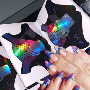 Gebeeldhouwde Nagels Professionele Nail Art Tips Uitbreiding Formulieren Gids Stickers Zelfklevende Acryl Uv Gel Form Tool