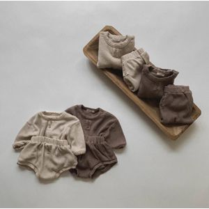 Meisjes Babys 2 Stuks Set Sweatshirt + Shorts Herfst Winter Katoen Mode Babys Suits 6-24 Maand QV491