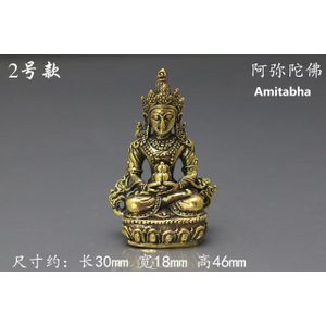 Mini Boeddha beeldjes Bruin - kleine geluksbrenger 3 cm