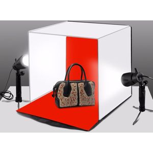 40*40Cm Fiber Stof Foto Softbox Studio Tent Schieten Verlichting Soft Box + 5 Kleuren Achtergrond Fotografie Studio kit Accessoires