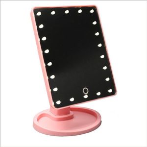 360 Graden Rotatie Make-Up Spiegel Verstelbare 16/22 Leds Verlichte Led Scherm Draagbare Lichtgevende Cosmetische Spiegels Hh88