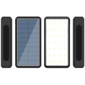 80000Mah Solar Power Bank 4 Usb Draagbare Externe Lader Snel Opladen Powerbank Led Licht Externe Batterij Voor Xiaomi Iphone