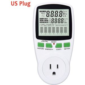 2Pin Watt Multifunctionele Kwh Meting 230V Met Socket Draagbare Wattage Monitor Elektrische Digitale Smart Power Meter Eu Us Plug