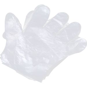 ! Transparante Flexibele Pe Wegwerphandschoenen Clear 100 Pcs