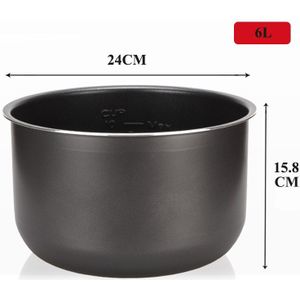 Elektrische Snelkookpan Liner 1.6/3L/4L/5L/6L Non-stick Pot Rijst Pot Innerlijke gal Zwart Kristal Innerlijke Accessoires Fornuis Onderdelen