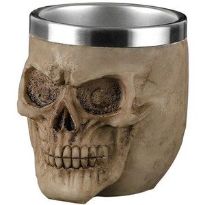 Horrible Hars Rvs Skull Cup 200 ml Borrelglas Gothic Bier Mok Vodka Cup Whisky Glazen Bar Drinkware