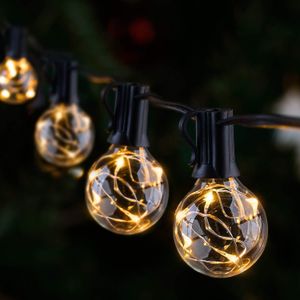 Kerst G40 Led String Lights 7.5M 25 Stuks Vintage Lamp Waterdichte Outdoor Fairy Guirlande Voor Achtertuin Wedding Decoratieve