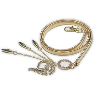 Metalen Stretch Diamant Riem Vrouwen Mode Dunne Goud Zilver Riemen Vrouwelijke Jeans Jurk Tailleband Brand