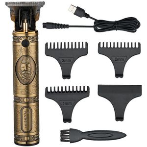 Boeddha Hoofd Elektrische Tondeuse Oplaadbare Retro Olie Head Tondeuse Kerstcadeau Voor Man 0Mm Kam Usb lader