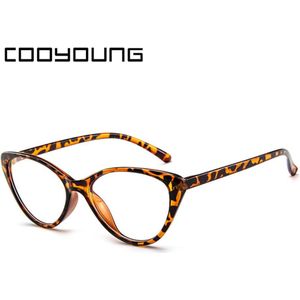 COOYOUNG Cat Eye Optische Glazen Frame Vrouwen Transparante Bril Brilmontuur Bril