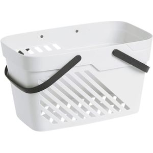 Plastic Bad Mand Draagbare Douche Opslag Mand Met Handvat Make Organizer Desktop Opbergdoos Case Badkamer Accessoires