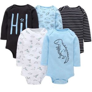 5 Stuk/Lente Zomer Pasgeboren Kleding Sets Baby Body Cartoon Leuke Meisjes Outfit Katoen Met Lange Mouwen Baby Boy Kleding BC1241