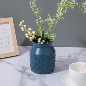 Home Decoratie Plastic Vaas Europese Anti-Keramische Vaas Bruiloft Decoratie Niet Zou Vallen Kunstmatige Bloem Hydrocultuur Planten