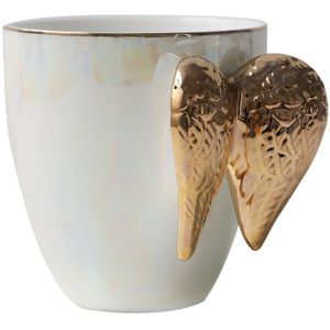 Noordelijke Europese Stijl Licht Luxe Creatieve Keramische Mok Goud Folie Engelenvleugels Cup Koffiekopje Zwarte Thee Cup cup