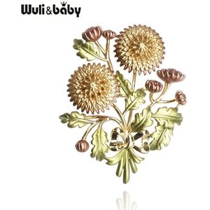 Wuli & Baby Enamel Daisy Flower Broches Voor Vrouwen 2-Kleur Boeket Banch Van Bloem Bruiloften Casual Kantoor broche Pins