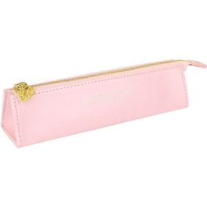 Nooit Roze Serie Pu Lederen Etui Pen Zak Potloden Pouch Voor Dames Business Bureau Organizer Cadeau Verpakking Briefpapier