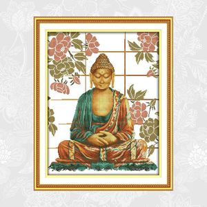 Buddha Cross-stitch Patterns 11CT Printed Fabric 14CT White Canvas DMC Counted Chinese Cross Stitch Kits Embroidery Needlework