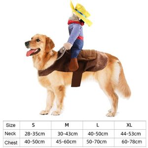 Hond Cowboy Rider Kostuum Kerst Kat Pak Outfit Ridder Stijl Met Pop En Hoed Verstelbare Puppy Funny Cosplay Kleding