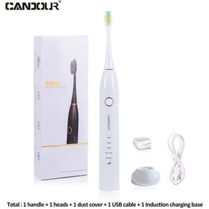 Candour Cd-5168 Sonic Tandenborstel Oplaadbare Elektrische Tandenborstel IPX8 Waterdichte 15 Modus Met 8 Borstel Reizen Doos Beste Cadeau