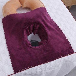 Massage Tafel Sheet Covers Met Gezicht Adem Gat Wasbaar Satijn Strip 35X35Cm Zachte Herbruikbare Handdoek Protector Voor massage Bed