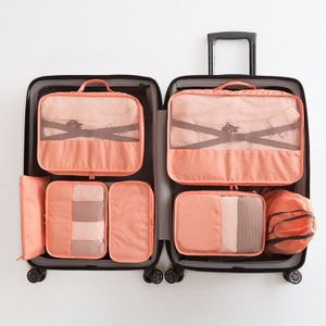 PLEEGA 7 stks/set Oxford Doek MS Reizen Mesh Bag In Bag Bagage Organizer Verpakking Cube Organiser Voor kleding
