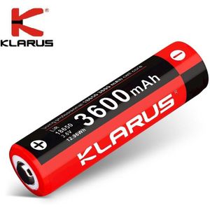 Originele KLARUS 3600mAh Li-Ion Cell Oplaadbare 18650 Batterij voor Draagbare LED Zaklamp, Meerdere Bescherming