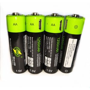 Znter 1.5V Aa Oplaadbare Batterij 1700 Mah Usb Oplaadbare Lithium-polymeer Batterij Snel Opladen Via Micro Usb kabel
