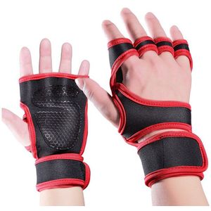 Loogdeel Gym Fitness Hand Handschoenen Palm Protector met Pols Wrap Ondersteuning Crossfit Workout Bodybuilding Power Gewichtheffen Handschoen