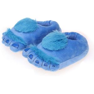 Shujin Winter Warme Zachte Indoor Vloer Slippers Vrouwen Mannen Kinderen Schoenen Funny Animal Claw Pluche Thuis Slippers 29Cm