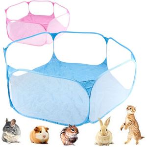 Pet Box Draagbare Mode Open Indoor / Outdoor Klein Dier Kooi Spel Speeltuin Hek Voor Hamster Chinchilla Cavia Varkens