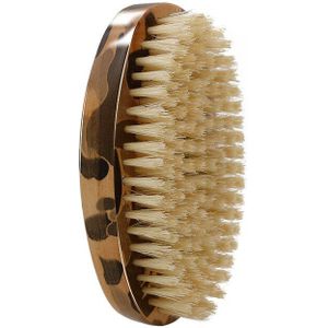 1Pcs Man Baard Borstel Varkenshaar Scheerkwast Gezichtshaar Snor Reinigingsborstel Beuken Houten Kam Mannen wave Haar Borstel