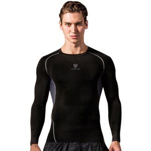 Mannen Quick Dry Running T-Shirt Compressie Shirt Lange Mouw Mannen Sport Jogging Fitness T-shirt Trainingspak