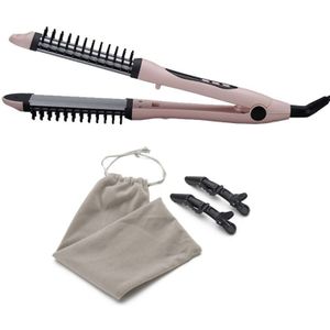 2 In 1 Stijltang Krultang Ptc Keramische Curling Borstel Steiltang Styler