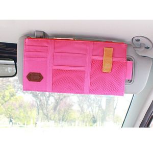 Auto Auto Multifunctionele Koreaanse Zonneklep Opbergtas Auto Draagbare Opslag Clip Kaart Tas Mobiele Telefoon Tas