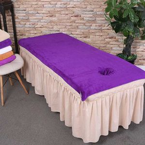 Schoonheidssalon Handdoek Met Gat Microfiber Zachte Absorberende Massage Fysiotherapie Sneldrogende Badhanddoeken Bed Cover