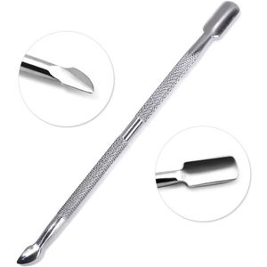 Kads 1Pcs Dual-End Rvs Nail Art Cuticle Pusher Dode Huid Remover Clipper Tweezer Manicure Pedicure Cleaner nail Tool
