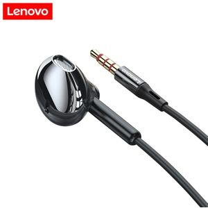 Lenovo XF06 3.5Mm Wired Hoofdtelefoon In-Ear Headset Stereo Muziek Oortelefoon Slimme Telefoon Oordopjes In-Line Controle met Microfoon
