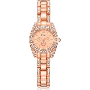 Montre femme Luxe Rose Gold Plated vrouwen Elegante Strass Armband Quartz Horloge Dames Jurk Horloges