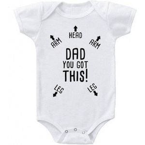 Shirerty Baby Jongens Meisjes Korte Mouw Letter Print Papa U Kreeg Deze Leuke Katoenen Romper Zomer Baby Kleding Outfits