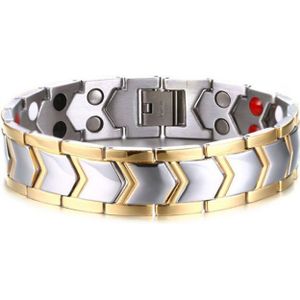 Modyle Goud-Kleur Titanium Gezondheid Magneet Armbanden Armbanden Voor Mannen En Vrouwen