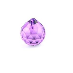 10 stks/partij, 40mm Violet Kleur Crystal Facet Ball Glazen Prisma Ballen X-MAS Decoratie