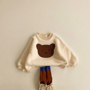 Winter Kinderkleding Pasgeboren Baby Boy Kleding Baby Meisjes Jongens Leuke Cartoon Dragen Lange Mouw Sweatshirts Dikker Warme Truien top